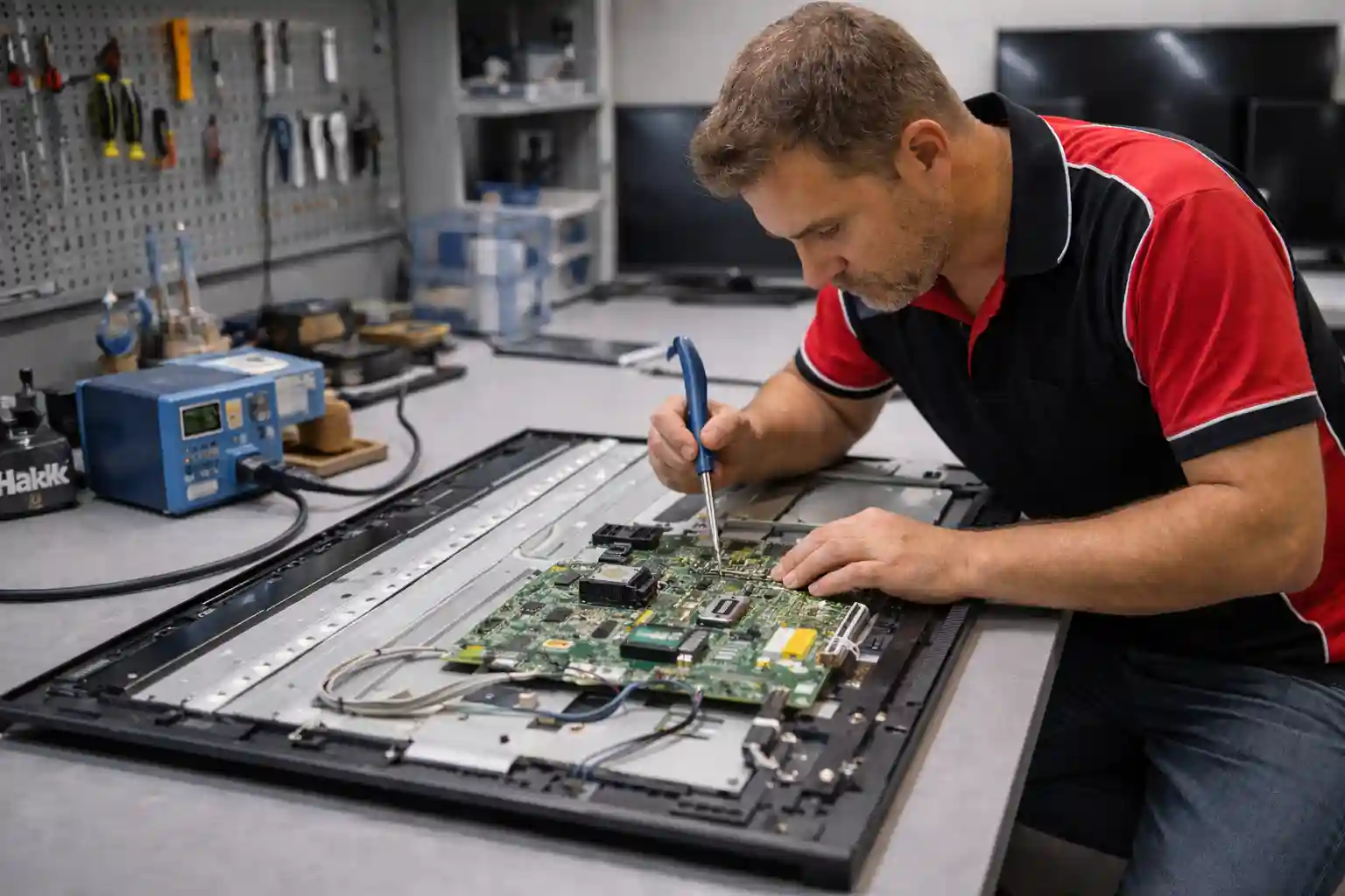 Tehnician service reparații TV la domiciliu București